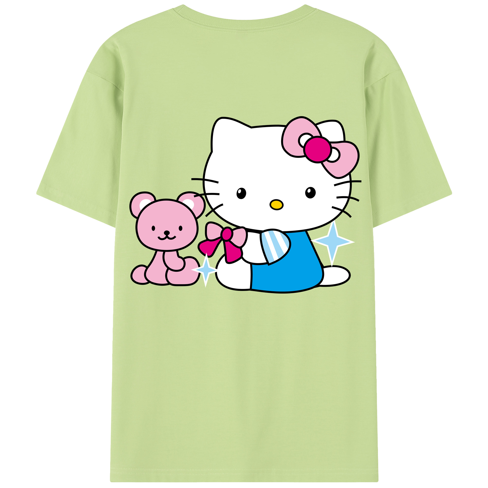 （画像用） Hello Kitty ハローキティ 綿100％半袖Tシャツ（背面プリント）
